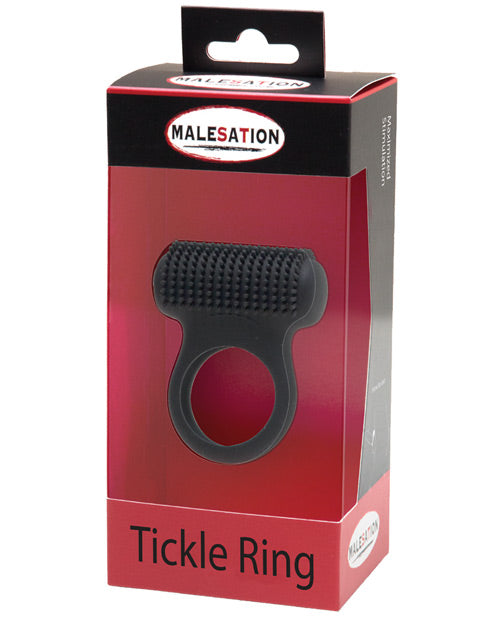 Shop for the Malesation Tickle Me Nubbed Cock Ring - 12 Mode Rechargeable Black at My Ruby Lips