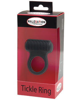 Malesation Tickle Me Nubbed Cock 環 - 12 模式可充電黑色 - Featured Product Image