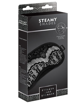 Antifaz de encaje Steamy Shades: satén sensual y encaje negro transparente - Featured Product Image