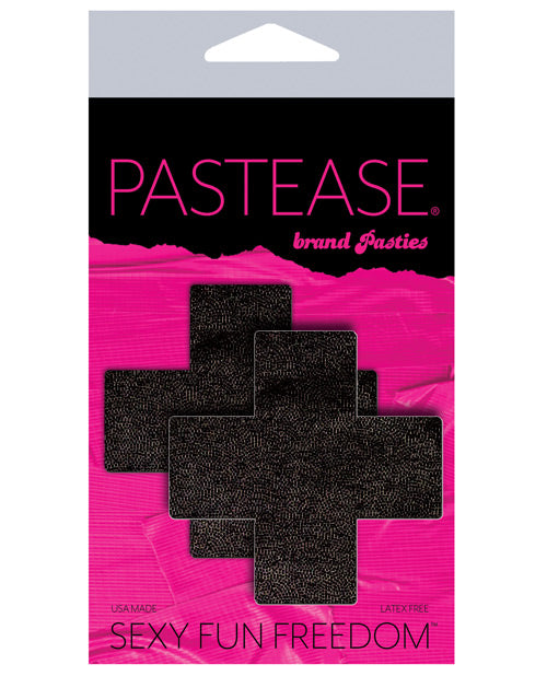 Pastease Premium Plus X Liquid Cross Pasties - Black O/S - featured product image.