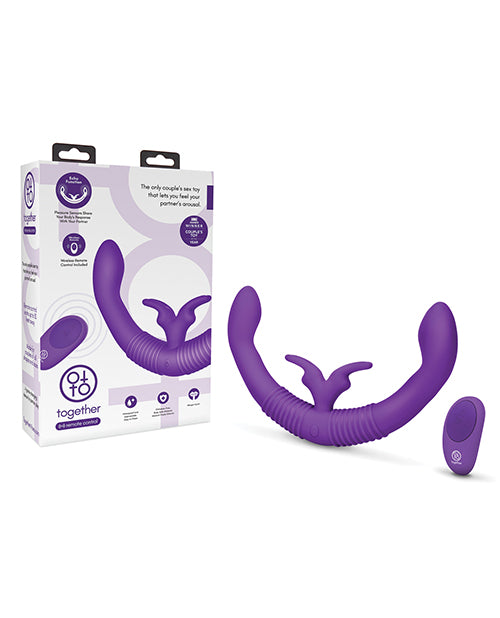 Vibrador de intimidad femenina Together con control remoto en morado - featured product image.