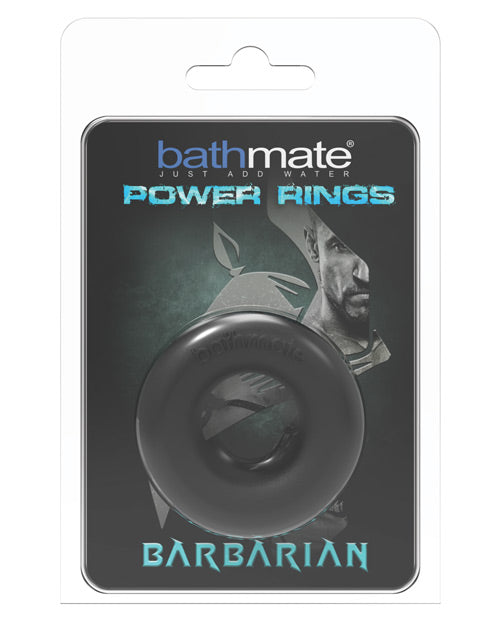 Bathmate Barbarian Black Cock Ring: Warrior's Edge Product Image.