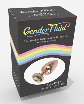 Luxurious Rose Gold Gender Fluid Excite! Plug - Featured Product Image