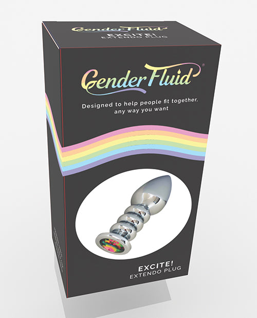 Gender Fluid Excite! Extendo Plug - Silver Product Image.