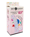 Get Lucky Polla de confeti de piel real de 8.5" - Multicolor