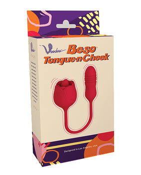 Voodoo Beso Tongue N Cheek - 紅色：玫瑰靈感的振動愉悅 - Featured Product Image