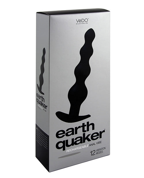 VeDO Earth Quaker Anal Vibe: 12 modos potentes, cuentas graduadas, resistente al agua Product Image.