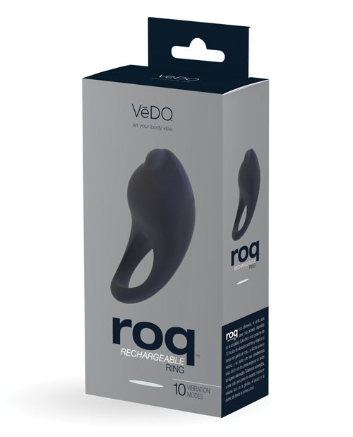 Shop for the Anillo recargable VeDO Roq - Negro: 10 modos de vibración supercargados at My Ruby Lips