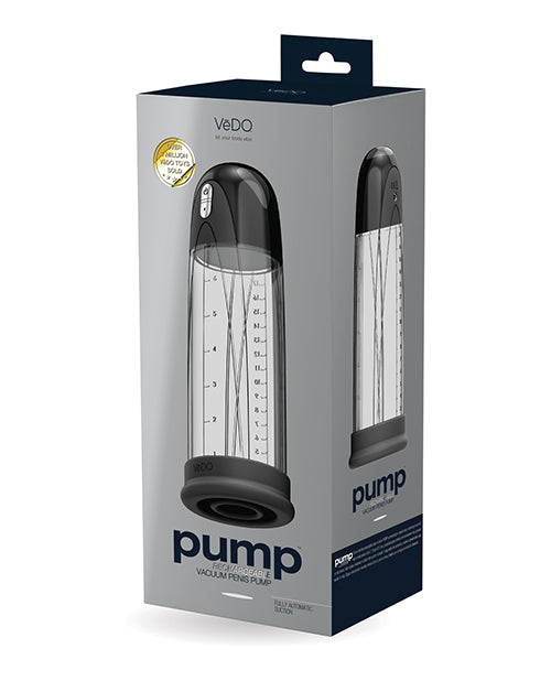 VeDO Pump Rechargeable Vacuum Penis Pump - Just Black - featured product image.