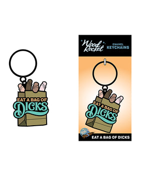 Wood Rocket Eat A Bag of Dicks Keychain - Tan - Featured Product Image