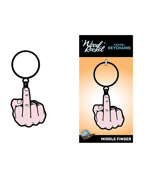 Pink Middle Finger Keychain: Quirky & Versatile Accessory - featured product image.