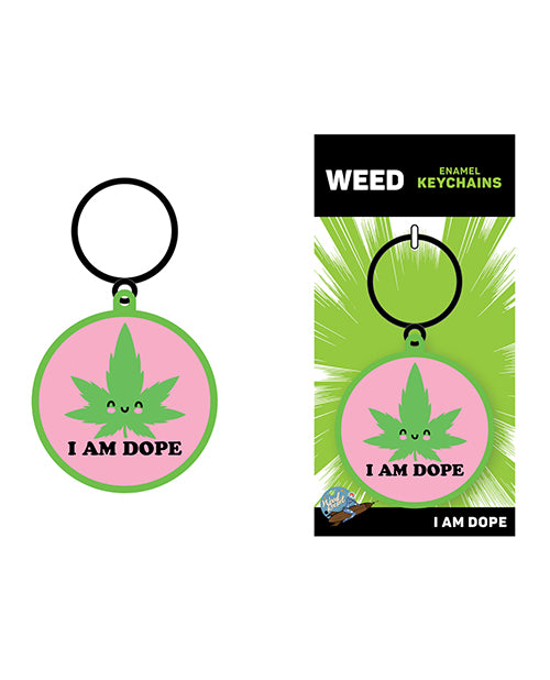 I Am Dope Keychain - Pink/Green - featured product image.