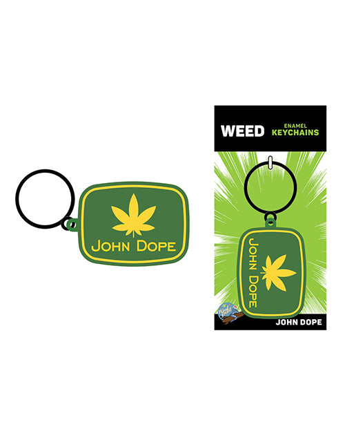 John Dope Keychain: Green/Yellow Parody Design - featured product image.