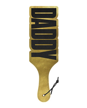 Black/Gold Daddy Paddle: Luxurious Sensory Thrills - Featured Product Image