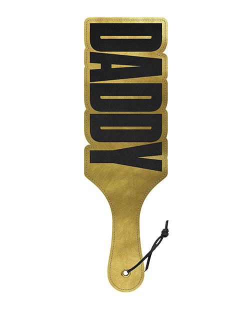 Black/Gold Daddy Paddle: Luxurious Sensory Thrills - featured product image.