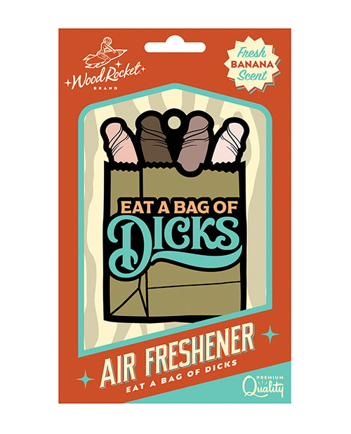 Wood Rocket Eat A Bag of Dicks Air Freshener - Banana - featured product image.