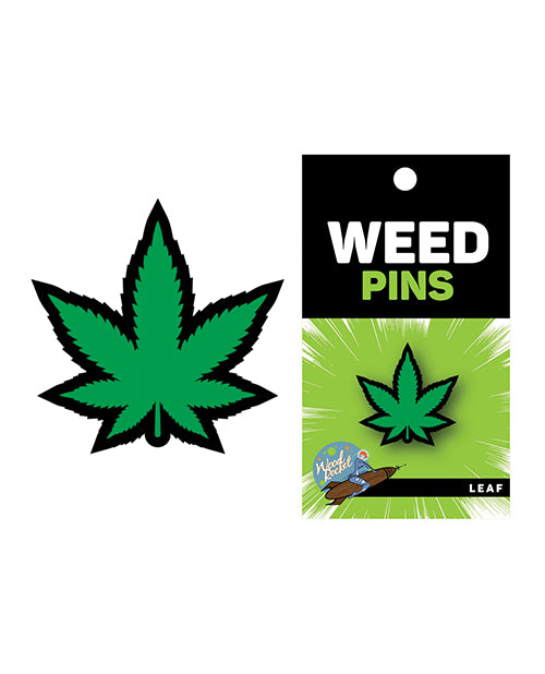 Wood Rocket Weed Pot Leaf Pin - Green Product Image.