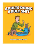 Wood Rocket Adults Doing Adult Shit Colouring Book