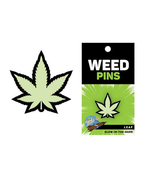 Glow-in-the-Dark Weed Pot Leaf Pin - Stand Out in Style - featured product image.
