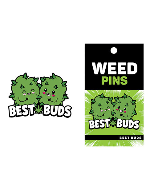 Wood Rocket Best Buds Enamel Pin - Green - featured product image.