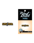 Wood Rocket She/Her Pin en negro/oro: una elegante declaración de identidad