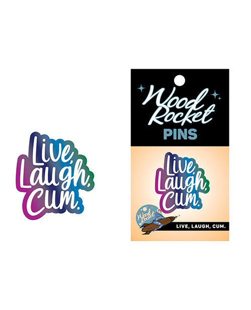 Wood Rocket Live Laugh Cum Large Pin - Multi Color - featured product image.
