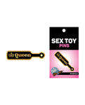 Wood Rocket Sex Toy Queen Paddle Pin Grande - Negro/Oro