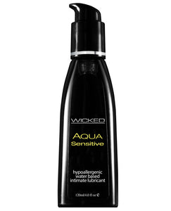 Wicked Sensual Care Aqua Sensitive Water Based Lubricant - 4 oz