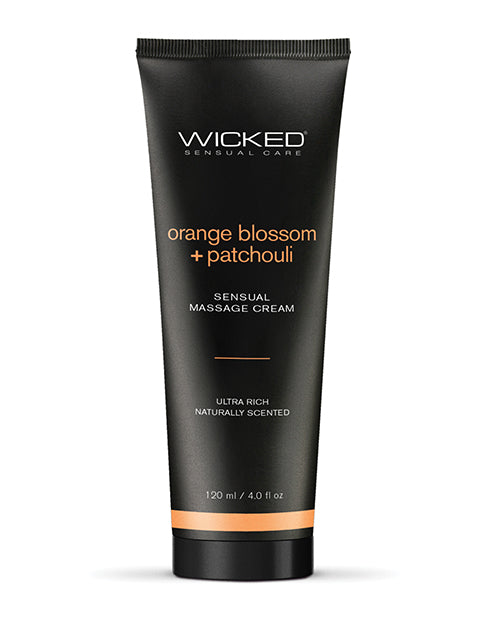 Wicked Sensual Care Orange Blossom & Patchouli Massage Cream - Travel Size 0.34 oz - featured product image.