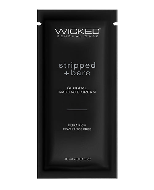 Wicked Sensual Care Crema de masaje sin perfume 0.34 oz - Pura indulgencia para tus sentidos - featured product image.