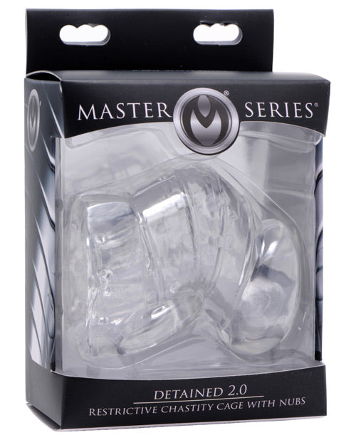 Shop for the Master Series Detained 2.0 Clear Chastity Cage: Enhanced Stimulation & Discreet Comfort at My Ruby Lips