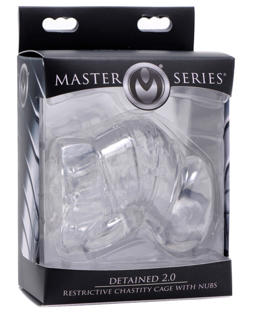 Master Series Detained 2.0 Clear Chastity Cage Product Image.