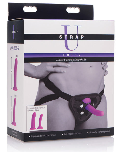 Double G Deluxe Vibrating Strap-On Kit by Strap U Product Image.