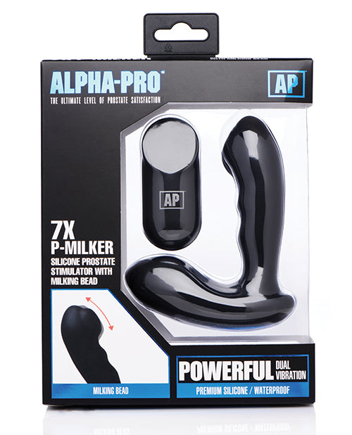 Alpha Pro 7x P-Milker Prostate Stimulator in Black - Elevate Your Pleasure - featured product image.