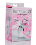 Booty Sparks Plug anal de cristal con gema rosa