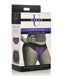 Strap U Lace Envy Crotchless Panty Harness in Black - Indulge in Seduction