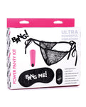 Bang! Power Panty & Blindfold Kit - Pink: Discreet Vibrations & Sensory Thrills