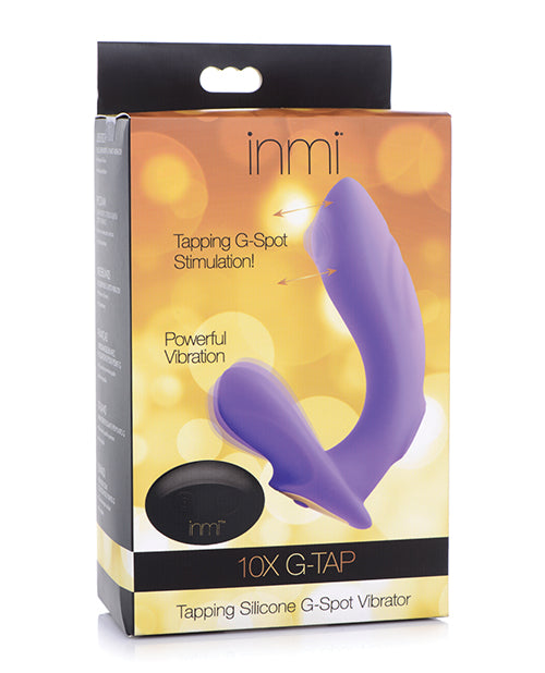 Inmi 10x G-Tap Vibrador de punto G de silicona - Púrpura Product Image.