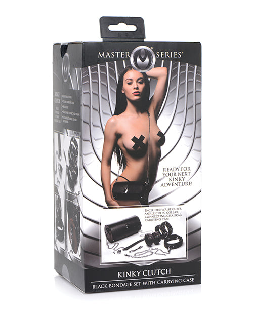 Master Series Kinky Clutch Juego de bondage negro Product Image.