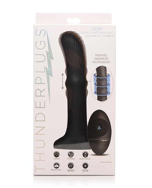 ThunderPlugs Sliding Silicone Anal Vibrator with Remote 🖤 Product Image.
