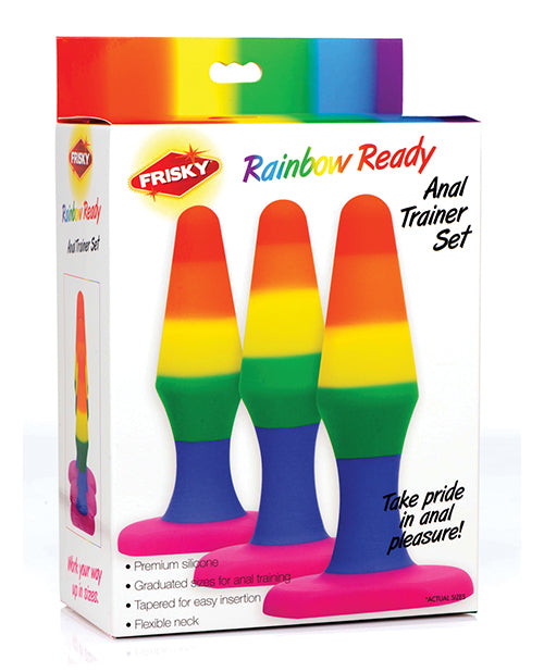 Frisky Rainbow Silicone Anal Trainer Set Product Image.