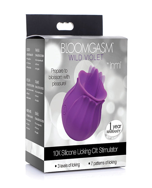 Inmi Bloomgasm Wild Violet 10X Estimulador de lamido - Placer apto para la ducha Product Image.