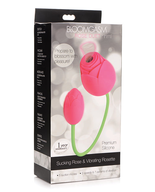 Inmi Bloomgasm 5X Suction Rose Duet - Pink: Dual Pleasure & Sensory Delight - featured product image.