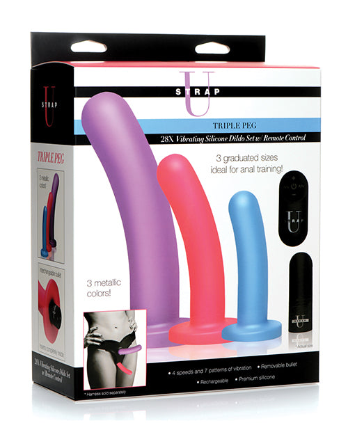 Strap U Triple Peg 28X Vibrating Dildo Set: A Journey to Ecstasy - featured product image.