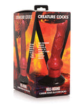 Hell-Hound Canine Silicone Dildo - Red/Black