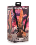 Creature Cocks Ravager Rippled Tentacle Silicone Dildo - Orange/Black