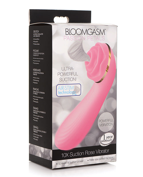 Inmi Bloomgasm Passion Petals 10x Silicone Suction Rose Vibrator - featured product image.