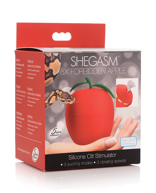 Estimulador de clítoris Shegasm 6X Forbidden Apple - Estimulación dual, silicona premium, resistente al agua - featured product image.