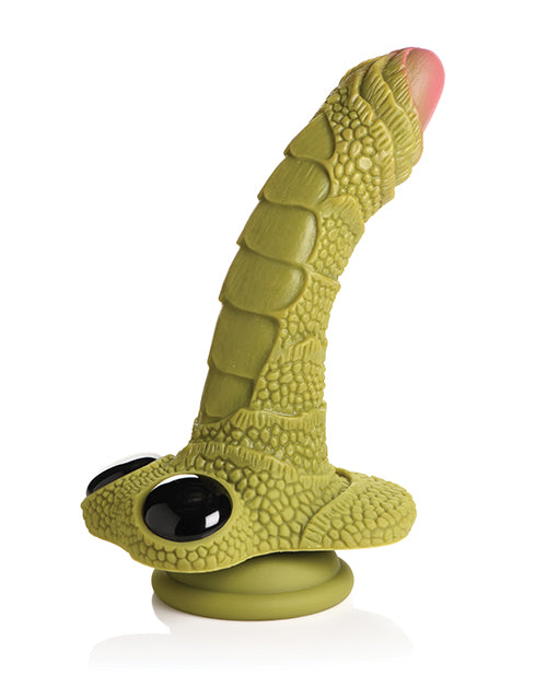 Enchanted Adventures: Creature Cocks Swamp Monster Scaly Silicone Dildo - Green - featured product image.