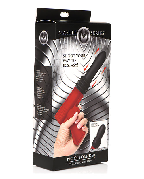 Vibrador de pistola de empuje Master Series: delicia de doble acción - featured product image.